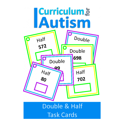 Double & Half Math Write and Wipe Task Cards